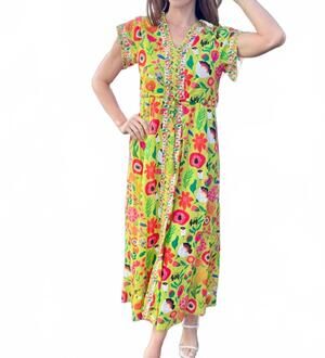 NEW ISLAPAYAL isla maxi dress in whimsy citron